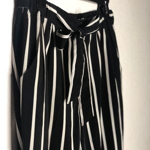 striped parachute pants